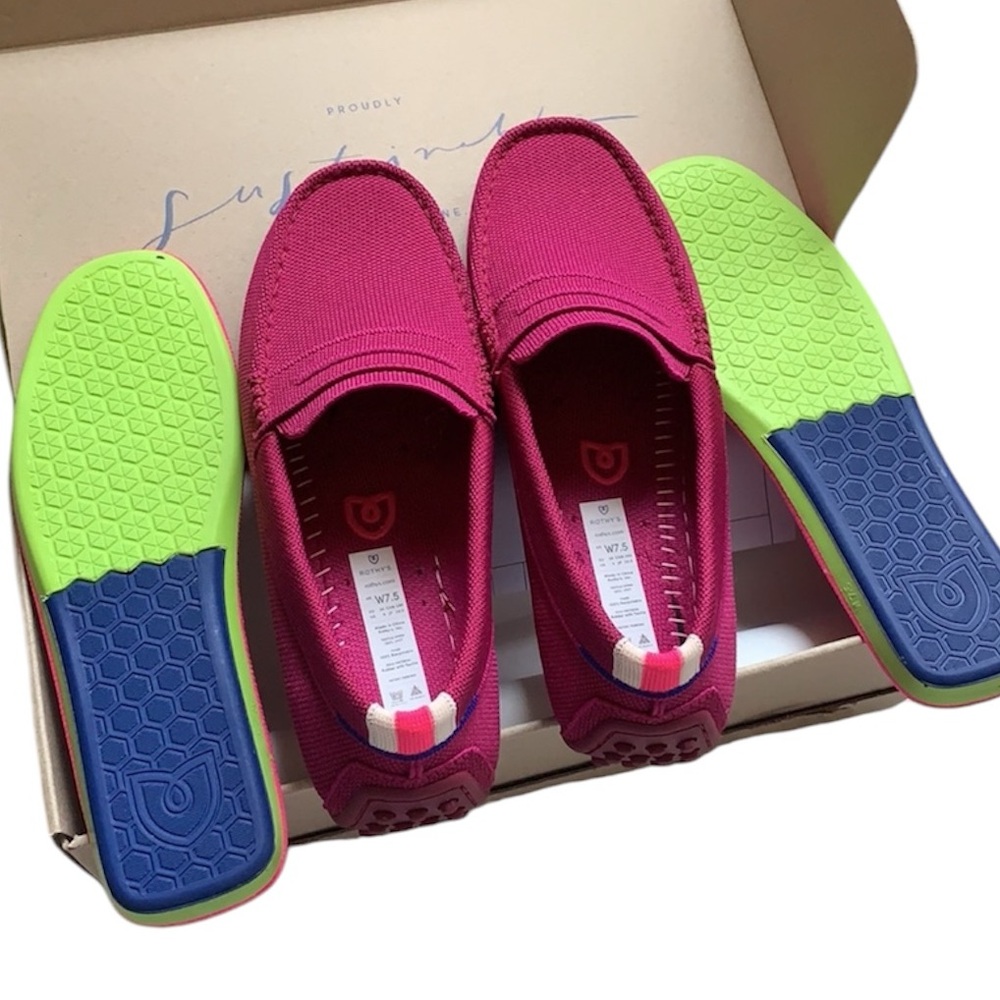 Rothy’s Driving Loafer Raspberry size 7.5 NEW - Picture 4 of 10